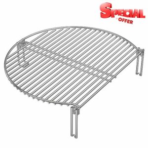 onlyfire Stainless Steel Grill Expander Cooking Grate for Charcoal Kettle Grills and Ceramic Grills