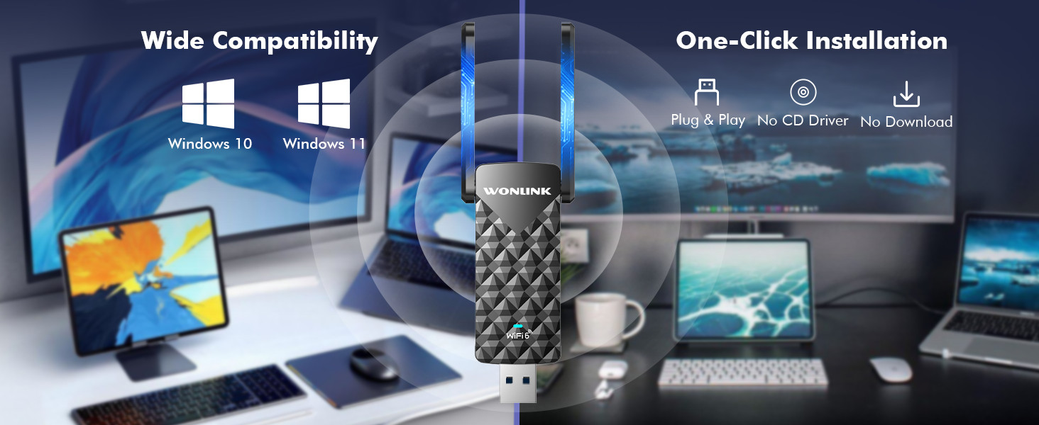 usb wifi adapter wifi dongle wifi 6 adapter for pc desktop laptop dual band wirelss network adapter