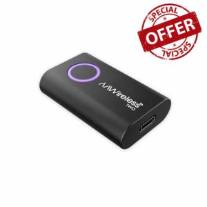 AAWireless TWO - Android Auto Wireless Adapter - Convert Factory Wired Android Auto to Wireless -Multifunctional Button - Easy Plug and Play Setup - Seamlessly Connect Via Bluetooth - Made in Europe