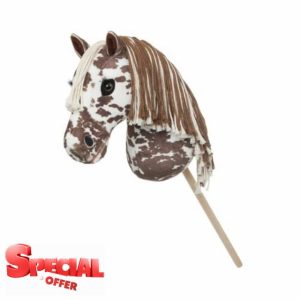 LeMieux Hobby Horse Montana - Brown and White Appaloosa - Realistic Head - Perfect for Kids