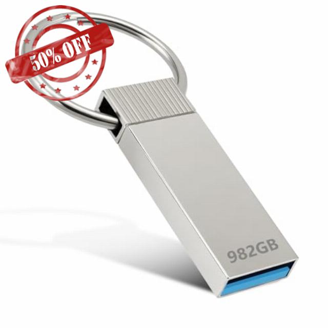 USB Stick 982GB Ultra-Speed USB 3.0 Flash Drive Waterproof & Portable Memory Stick with Keychain for PC/Mac/TV/Compute