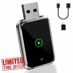 EXGOING 2025 Wireless CarPlay Adapter for iPhone - Plug & Play Apple CarPlay Dongle