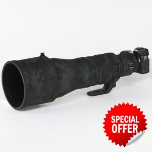 CHASING BIRDS Camouflage Waterproof Lens Coat for NIKON Z 400mm f/2.8 TC VR S Rainproof Lens Protective Cover (Shadow Black)