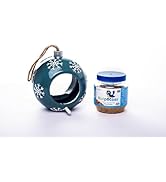 Grumpy Gardener Christmas Bauble Bird Feeders with 6 Premium Fat Balls | Festive Bird Feeders for...