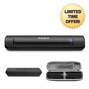Ambir TravelScan Pro Go Bundle Portable USB Powered Compact Document