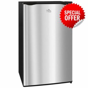 HOMCOM 91 Litre Freestanding Under Counter Fridge Freezer