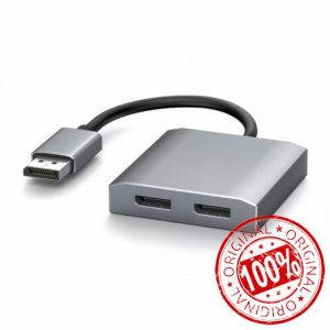 Displayport to Dual Displayport Adapter; 4K@60Hz Display Port Splitter for Dual Monitors 1 in 2 Out Extended Support MST & SST Mode for PC Laptop Computer Graphics Card