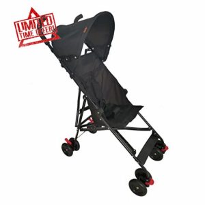 Lightweight Stroller with Hood in Black