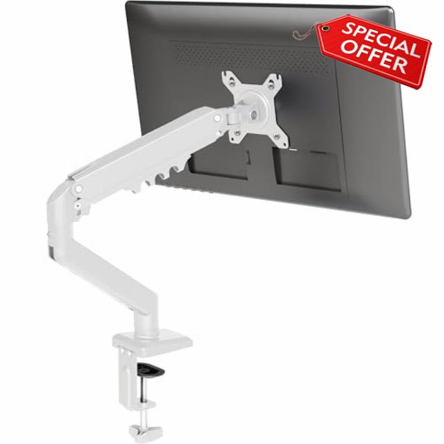 Claiks Single Monitor Arm Desk Mount for 15 to 32 Inch Screens