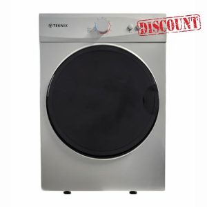 Teknix TKV3S Compact Freestanding 3kg Vented Mini Dryer - 3 Heating Functions - Anticrease Technology - Silver