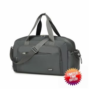 Kono Sports Duffle Bag with Shoes Compartment and Shoulder Strap Waterproof Gym Bag for Men and Women (Grey)