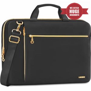 Lausiax Laptop Bag Case 15.6 16 inch for Women Men Laptop Sleeve Briefcase Compatible with Dell XPS Inspiron