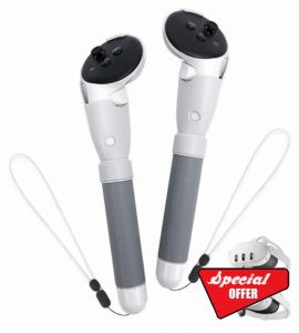 TRANSNOVO Handle Attachments Compatible with Oculus/Meta Quest 3S/Quest 3 Controller Accessories