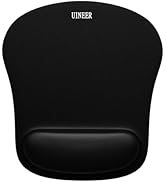 Ergonomic Mouse Pad with Wrist Rest,Gaming mouse mat with Non-Slip PU Base,23mm High Wrist Suppor...
