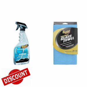 Meguiar's G8216EU Perfect Clarity Glass Cleaner 473ml. Streak free. Pro strength - Includes Ideal Clarity Glass Towel