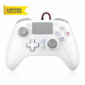 TURPOW Wireless Controller for PS-5 RGB Gamepad Remote Control with Dual Motor Vibration/6-Axis Sensor/Turbo/3.5mm Audio Jack/Touch Pad for Ps-5/Ps-4/Pro/Slim/ (A)