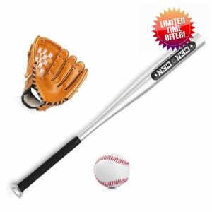 Baseball Bat Ball Set Complete Baseball Set with 63.5cm Aluminum Alloy Bat