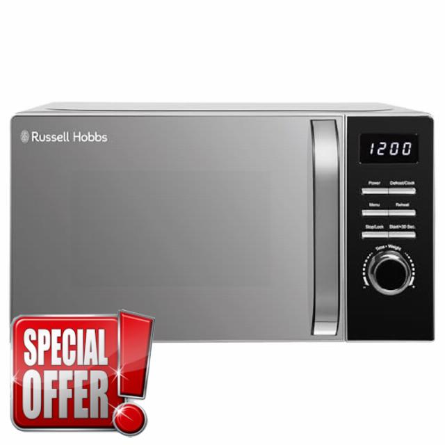 Russell Hobbs Black Digital Microwave 20 Litre 800W Solo Digital with 5 Power Levels