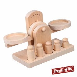 VANZACK 1Set Wooden Balance Scale Educational Math Balance for Creative Assembled Scale for Learning Interactive Educational Plaything
