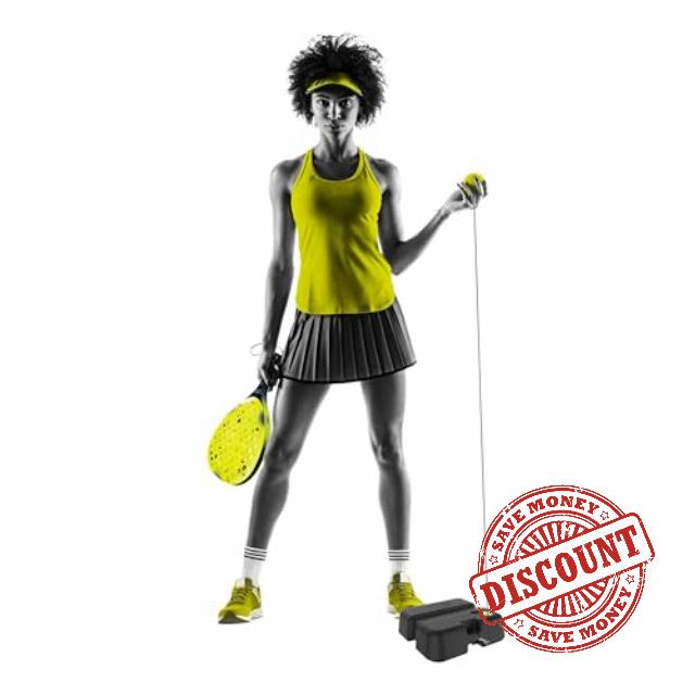 Swingball Pro All Surface Reflex Tennis Trainer with Real Tennis Ball & Power Padel Bat