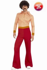 My Illusions Mens 70s Costume Adults Retro Decades Party 1970s Fancy Dress Disco Seventies Outfi