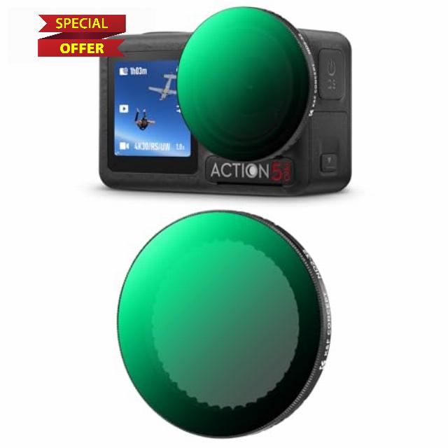 K&F Concept Variable ND2-32 Filter Compatible with DJI Osmo Action 3 4 5 pro