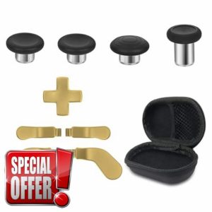 Metal Thumbsticks for Xbox Elite Controller Series 2 Replacement Magnetic Buttons Kit Includes 4 Swap Magnetic Joysticks