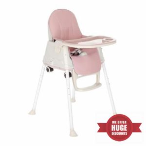 3-in-1 Convertible Baby High Chair – Adjustable Toddler Feeding Chair with Removable Tray