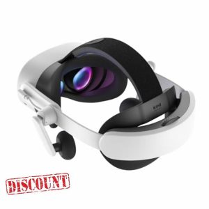 KIWI design Comfort Audio Head Strap with Battery for Meta/Oculus Quest 3/3S DualFast Charging Headset