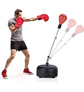 SPOTRAVEL 45cm/52cm Water Punch Bag, Water Training Bag with Adjustable Metal Chain, Insurance Bu...