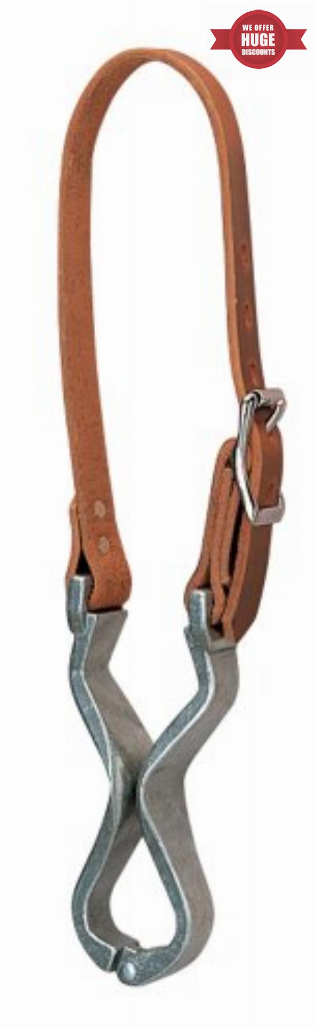 Weaver Leather Harness Leather and Aluminum Cribbing Strap Russe