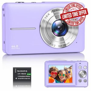 Digital Camera 1080P FHD Compact Digital Camera 44MP Portable Mini Small Photo Camera with 2.4" LCD Screen