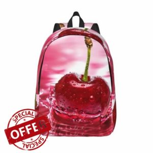 DEXNEL Red Cherries School Backpacks For Kids Basic Backpack For High Schools Colleges Students Travel Laptop Bag
