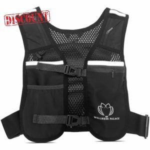 My Wellness Palace Reflective Running Vest – Compact Anti-Bulking Running Vests Mens and Womens – Adjustable Fit Running Phone Holder Vest for Trail Running