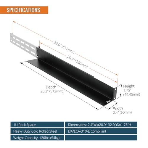 4-Post Rack Shelf for Server/UPS/HPE/PowerEdge