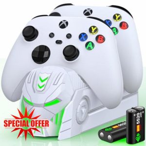 HELLCOOL Charging Dock for Xbox Controller with 2x5520mWh Rechargeable Battery for Xbox Series X|S