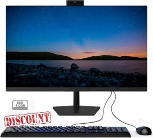 27" All-in-One PC Core i7 Computer 16GB RAM 512GB SSD Desktop (up to 3.20GHz) FHD With Mouse and Keyboard Dual Band WiFi Bluetooth 4.2 Wired Black