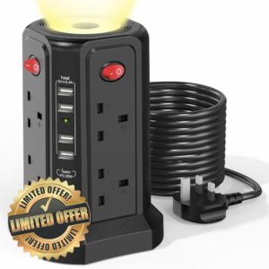 Extension Lead with USB Slots and 20W USB C Fast Charger