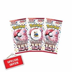 3 x Japanese 151 Pokemon Booster Packs | Scarlet & Violet Set | Pokémon Trading Cards in Booster Packs | TCYM Authenticated | Pokemon TCG Pack | Japanese 151 |