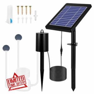 Solar Pond Aerator with 2 Air Bubble Stones