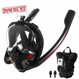 Full Face Snorkel Mask Adult with Double Tube