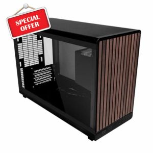 Lian Li A3-26.3L Micro Form Factor Chassis - Wood Front & Side Tempered Glass Panel - Supports 360mm AIO-Modularity Design for M-ATX