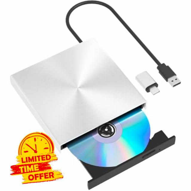 Alphami External Blu Ray DVD Drive Drive Burner