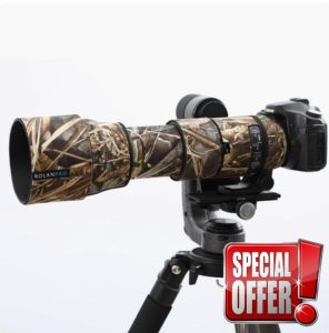 ROLANPRO Camouflage Lens Cover for Sigma 150-600mm F5-6.3 DG OS HSM Contemporary Coat Lens Protective Sleeve Case-#9d Grass Waterproof