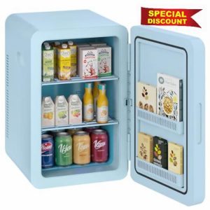 Mini Fridge 22 Liter/30 Cans Cooler and Warmer Portable Mini Fridge for Bedroom with Adjustable Shelves