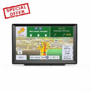 Hasaller Car Sat Nav 9Inch Truck GPS Navigation System GPS Navigator Touchscreen Live Traffic Map Touchscreen GPS Navigation System for Car Truck Navigation Voice Guidance Lane Assis