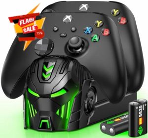 Charging Dock for Xbox Controller with 2x5520mWh Rechargeable Battery for Xbox Series X|S