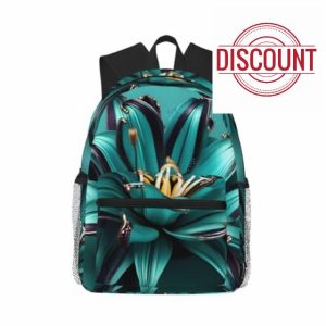 Teal Lily Casual School Backpack For Boys Girls