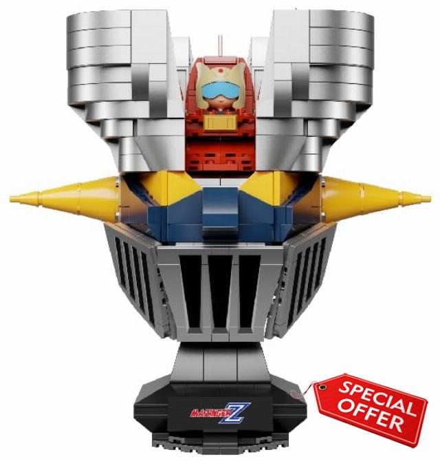PAN TASY Mazinger Z Head Sculpture Building Block Set