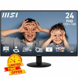 MSI PRO MP242L 23.8-Inch FHD Office Monitor - 1920 x 1080 IPS Panel